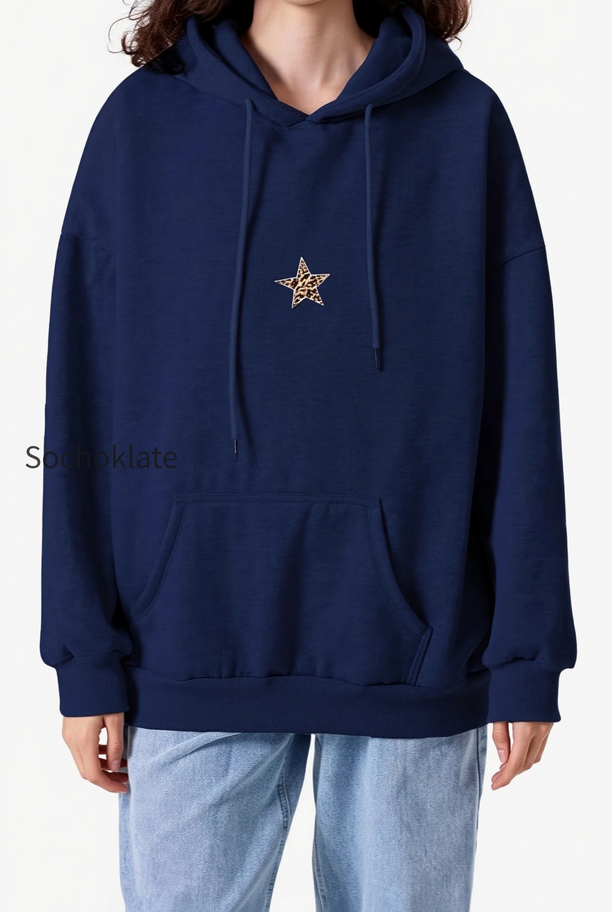 leopard-star-patch-pullover-hoodie