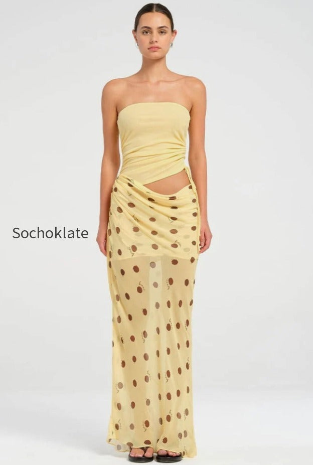 sexy-strapless-polka-dot-patchwork-slim-maxi-dress