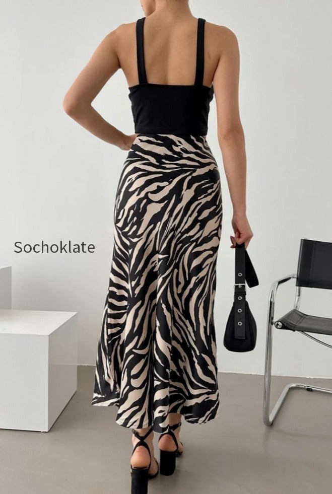 zebra-print-a-line-midi-skirt