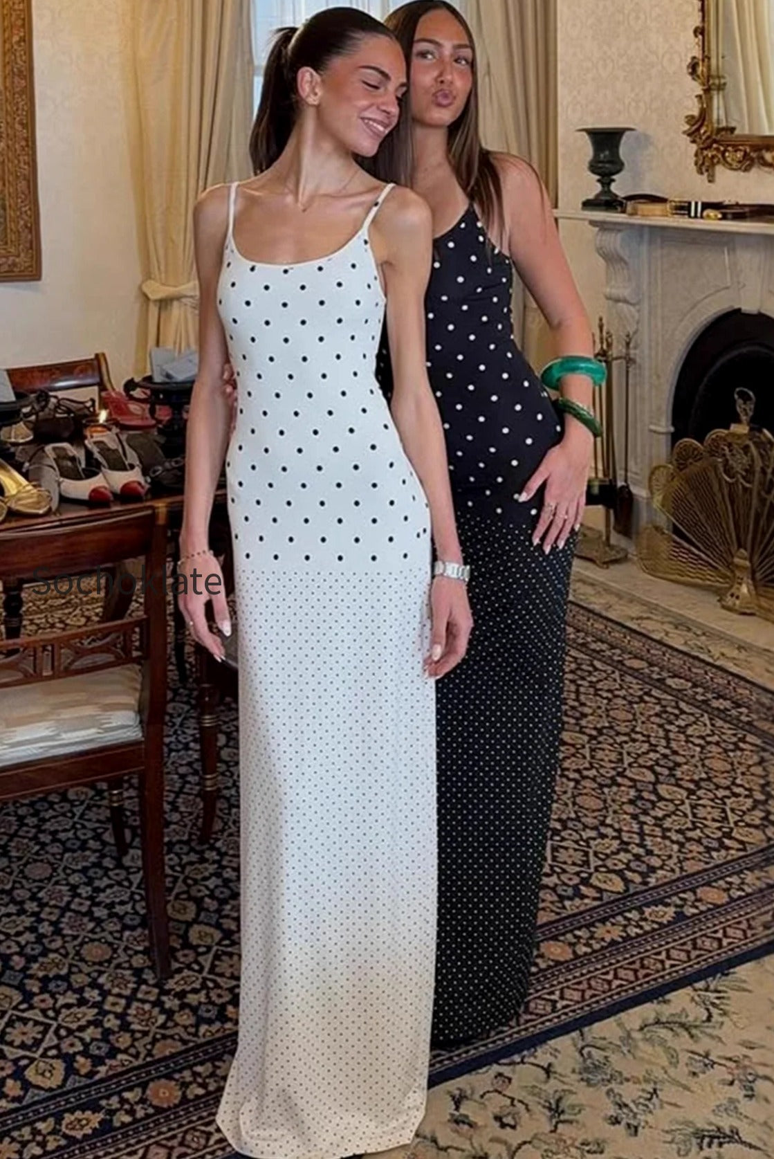 polka-dot-cami-bodycon-slim-maxi-dress