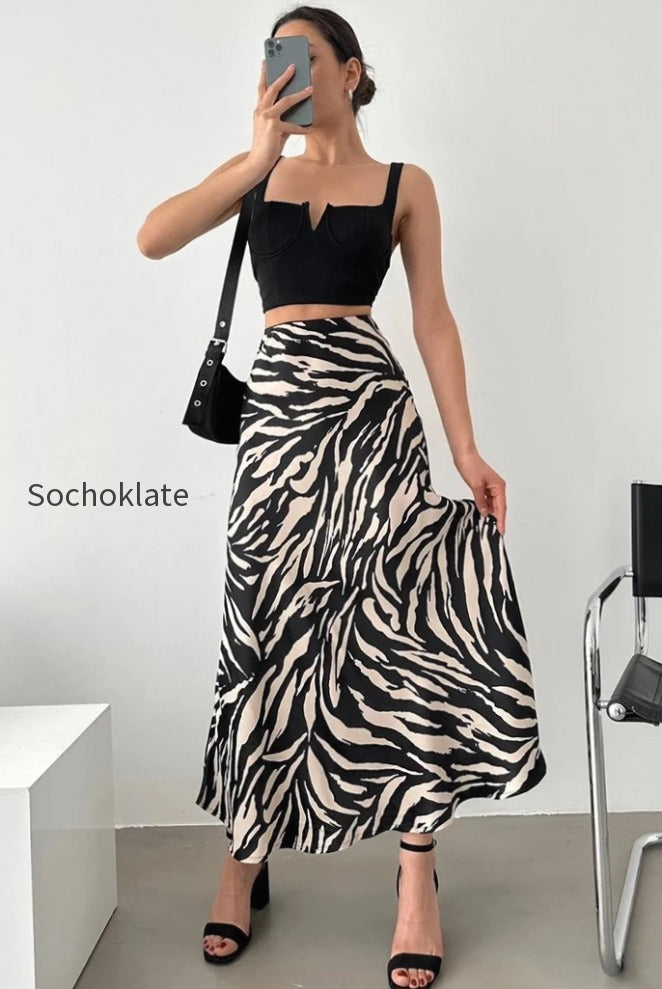 zebra-print-a-line-midi-skirt