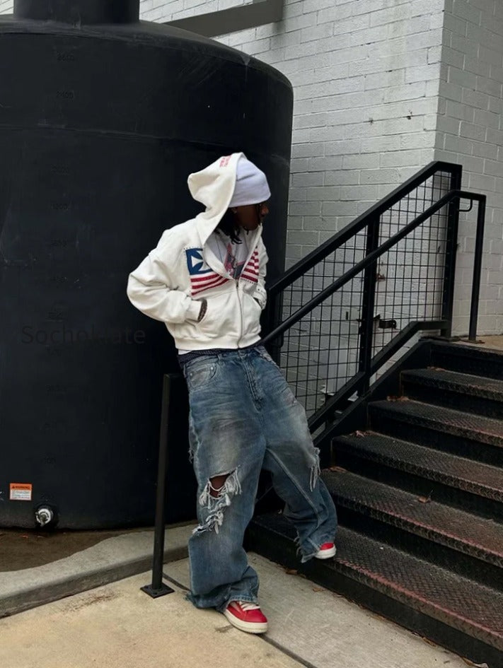 db-minimalist-flag-patchwork-hoodie