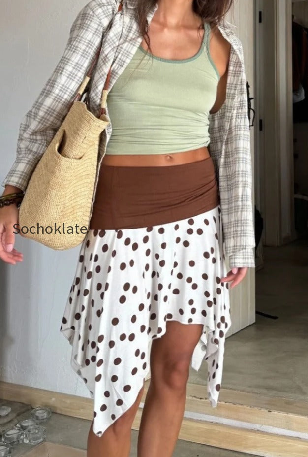 polka-dot-color-block-sexy-slim-asymmetrical-mini-skirt