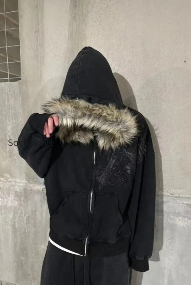 db-gothic-skeleton-zip-up-hoodie